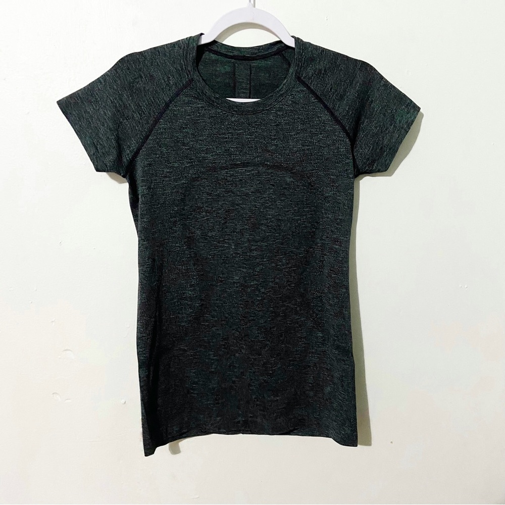 Lululemon Dark Green Swiftly Speed Short Sleeve Top